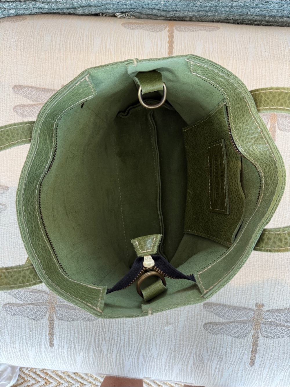 NEW Portland Leather Pebbled Leather Zip Medium “Almost Perfect” Crossbody/Tote - Picture 10 of 14